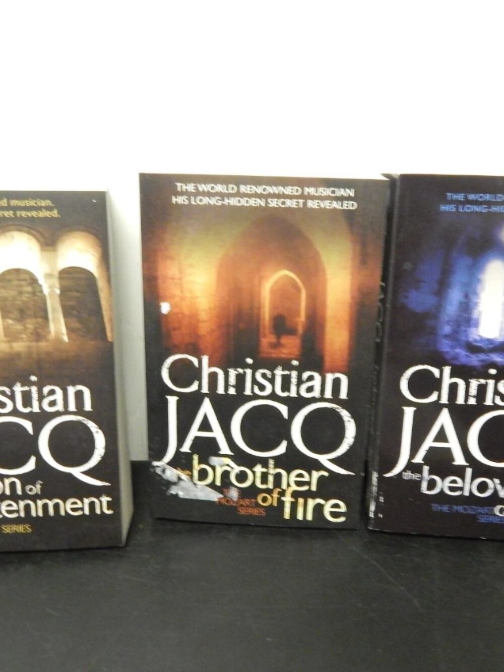 MOZART Series Book Lot of 3 Isis Fire &Enlightenment Christian Jacq Lot